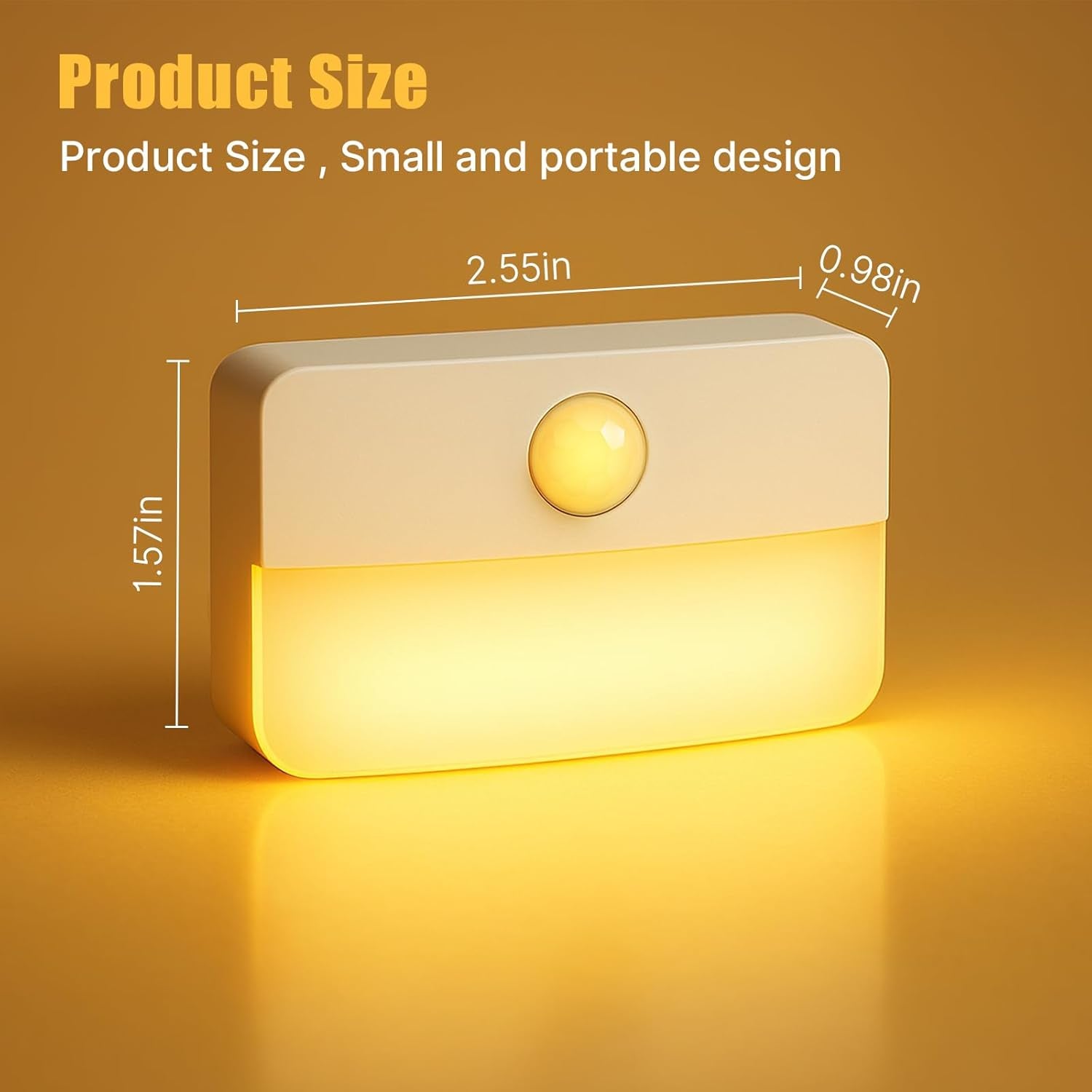 8 Pack Motion Sensor Stair Light for Indoor, Battery Operated Closet Lights, Wir