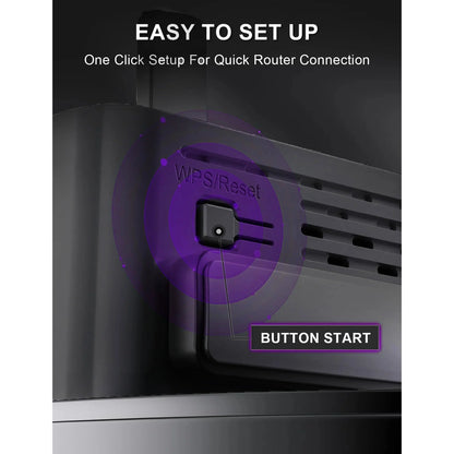 2025 Wifi Extender-Wireless Signal Repeater Booster,Dual Band 2.4Ghz & 5Ghz Wireless Repeate,Dual-Band Speeds up to 1200Mbps Wall-Through Strong Wifi Booster,Covers up to 9800 Sq.Ft （Black）