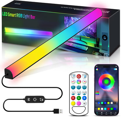 Monitor down Light Bar, RGB Screen Desk Light PC, Dimmable LED Dynamic Rainbow E