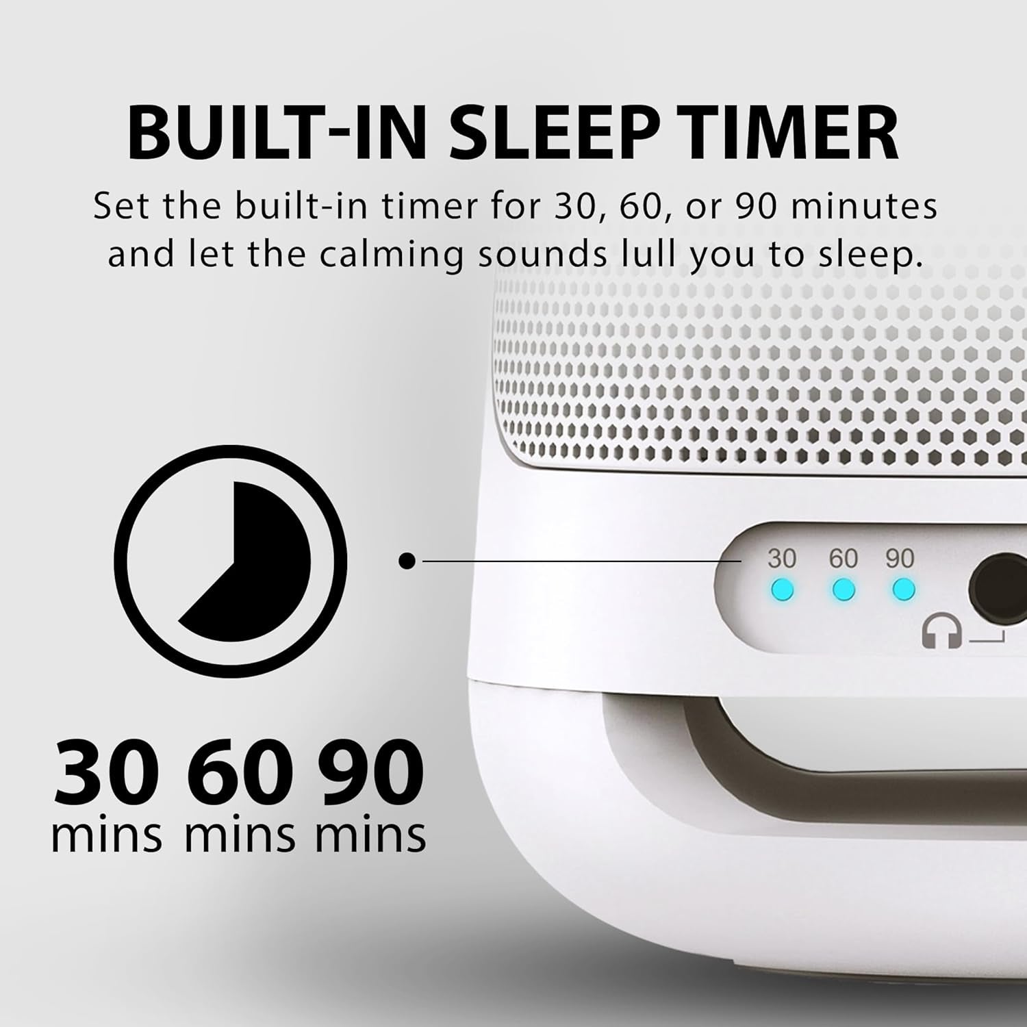 Dream - Sleep Sound Machine & White Noise Speaker with 28 Audio Tracks, Built-In Timer, Portable Build, and Built-In Night Light, Sleeping Speaker for Adults