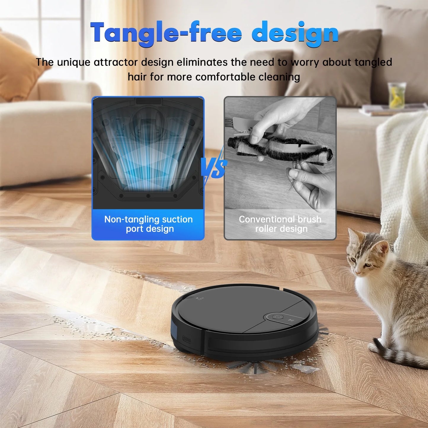 Robot Vacuum Cleaner 2 in 1 Vacuum and Mop Combo 3500Pa, with Alexa/ Wifi Control