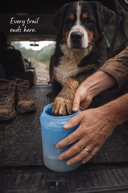 MudScrub™ Portable Dog Paw Cleaner – Gentle Silicone Bristle Paw Washer for Mud, Dirt & Outdoor Adventures | Travel-Friendly Cup-Holder Design