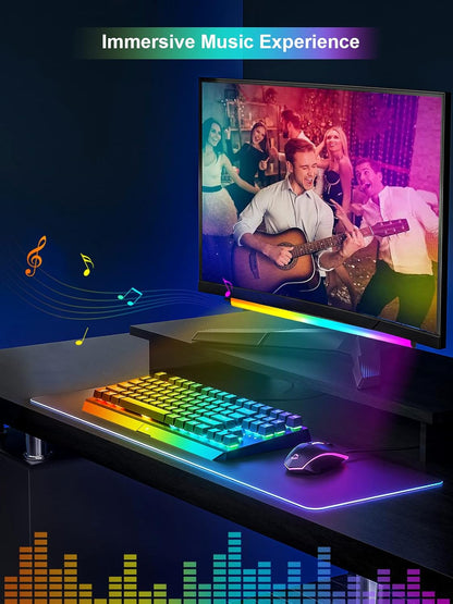 Monitor down Light Bar, RGB Screen Desk Light PC, Dimmable LED Dynamic Rainbow E