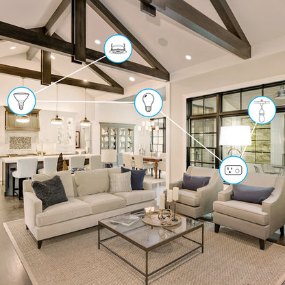 8.8W (60W Replacement) Tunable White E26 Base A19 Smart Wifi LED Light Bulb (3-Pack)