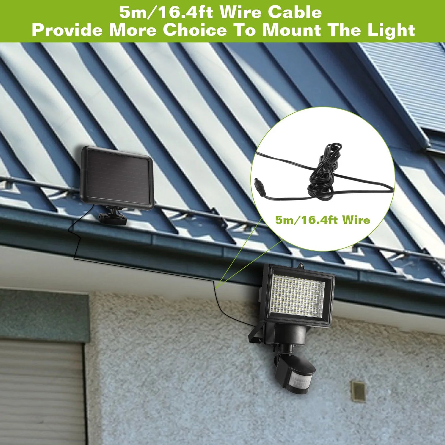 Ultra Bright outside LED Lights, 1000LM Solar Security Lights for outside Wall, Garden, Patio, and Driveway