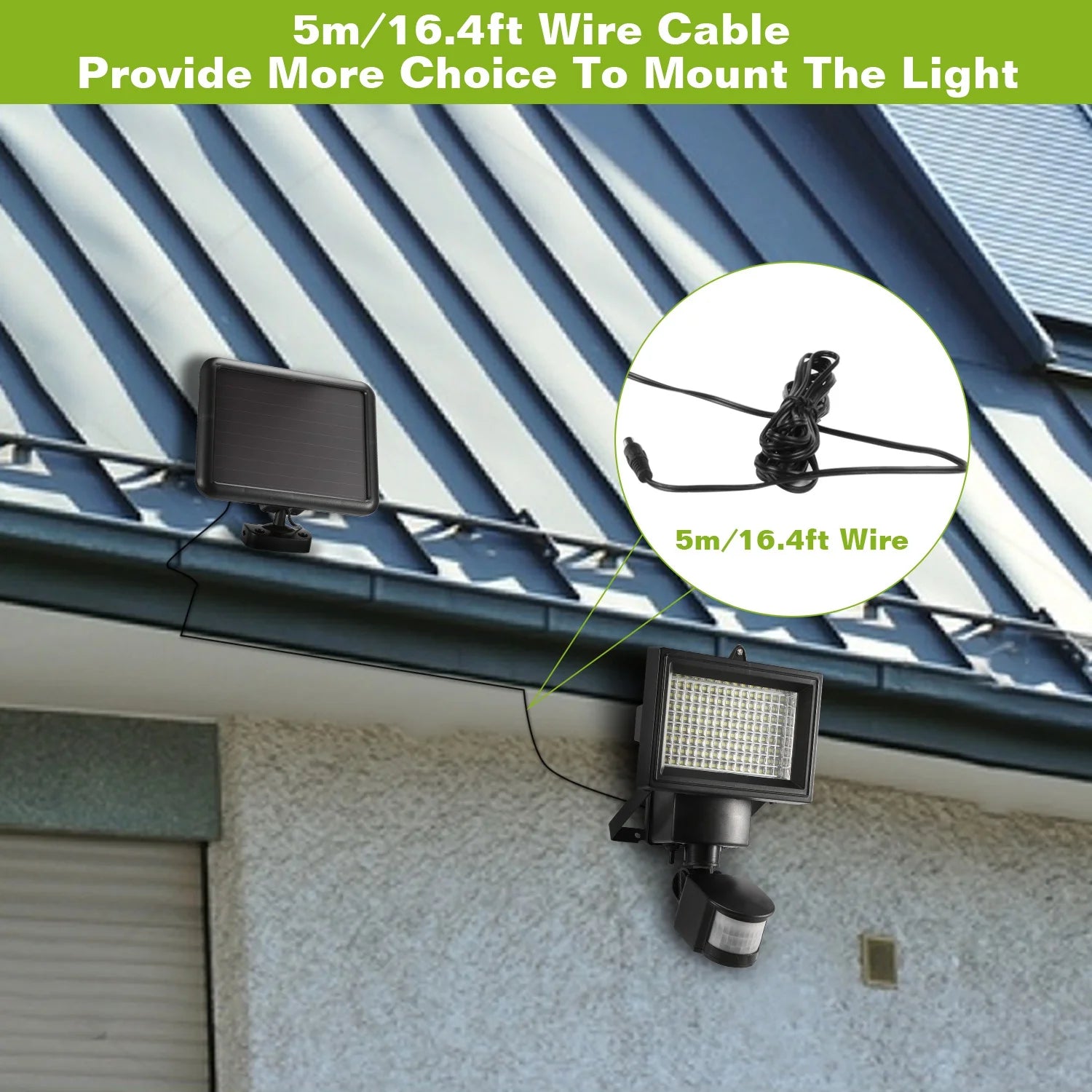 Ultra Bright outside LED Lights, 1000LM Solar Security Lights for outside Wall, Garden, Patio, and Driveway