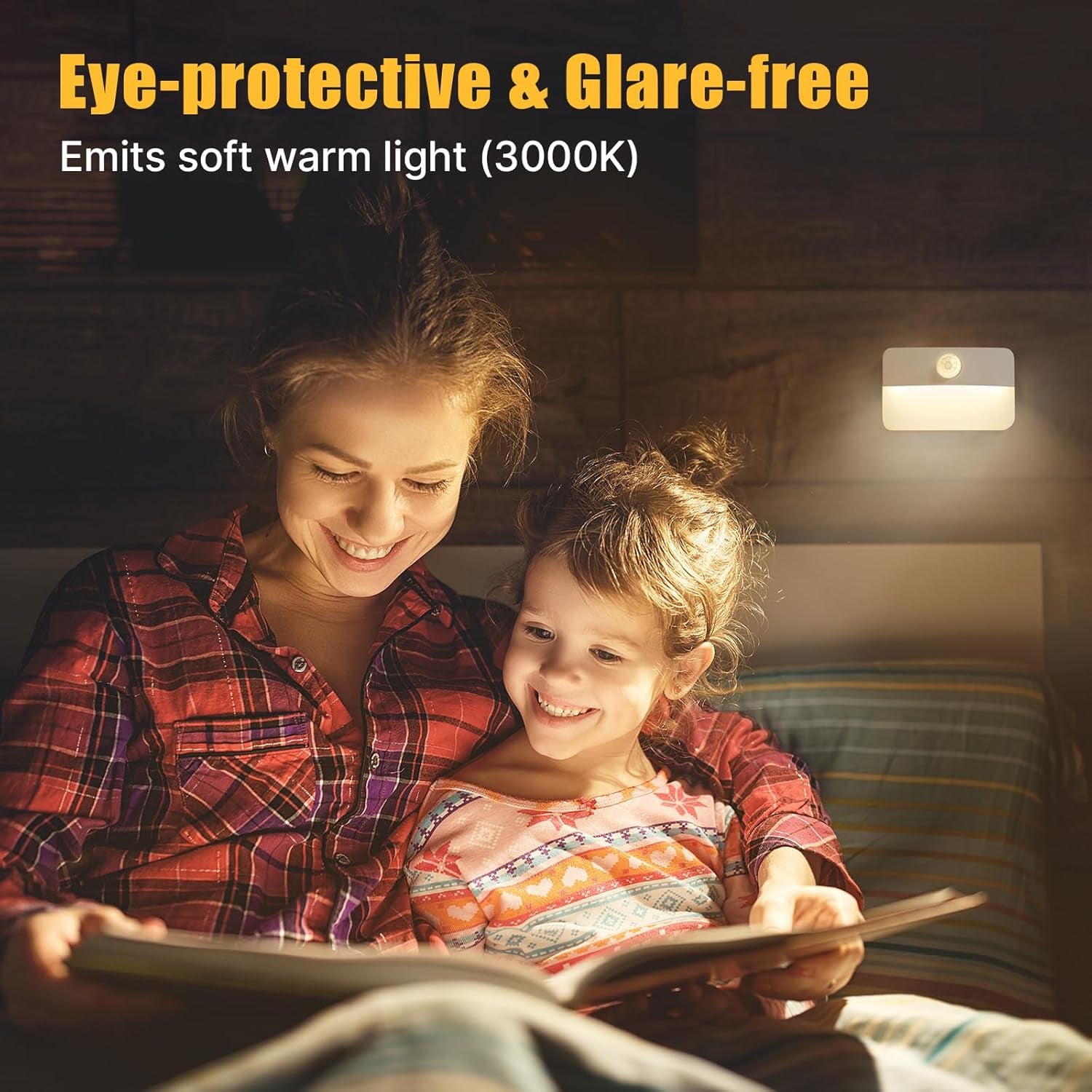 8 Pack Motion Sensor Stair Light for Indoor, Battery Operated Closet Lights, Wir