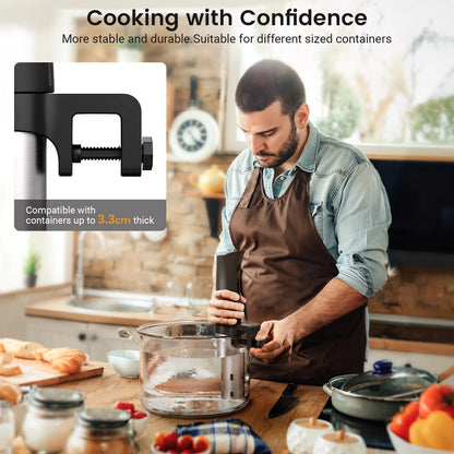 1100W WIFI Sous Vide Cooker,Ultra-Quiet Fast-Heating Immersion Circulator Temperature and Digital Display,W/ APP Recipe