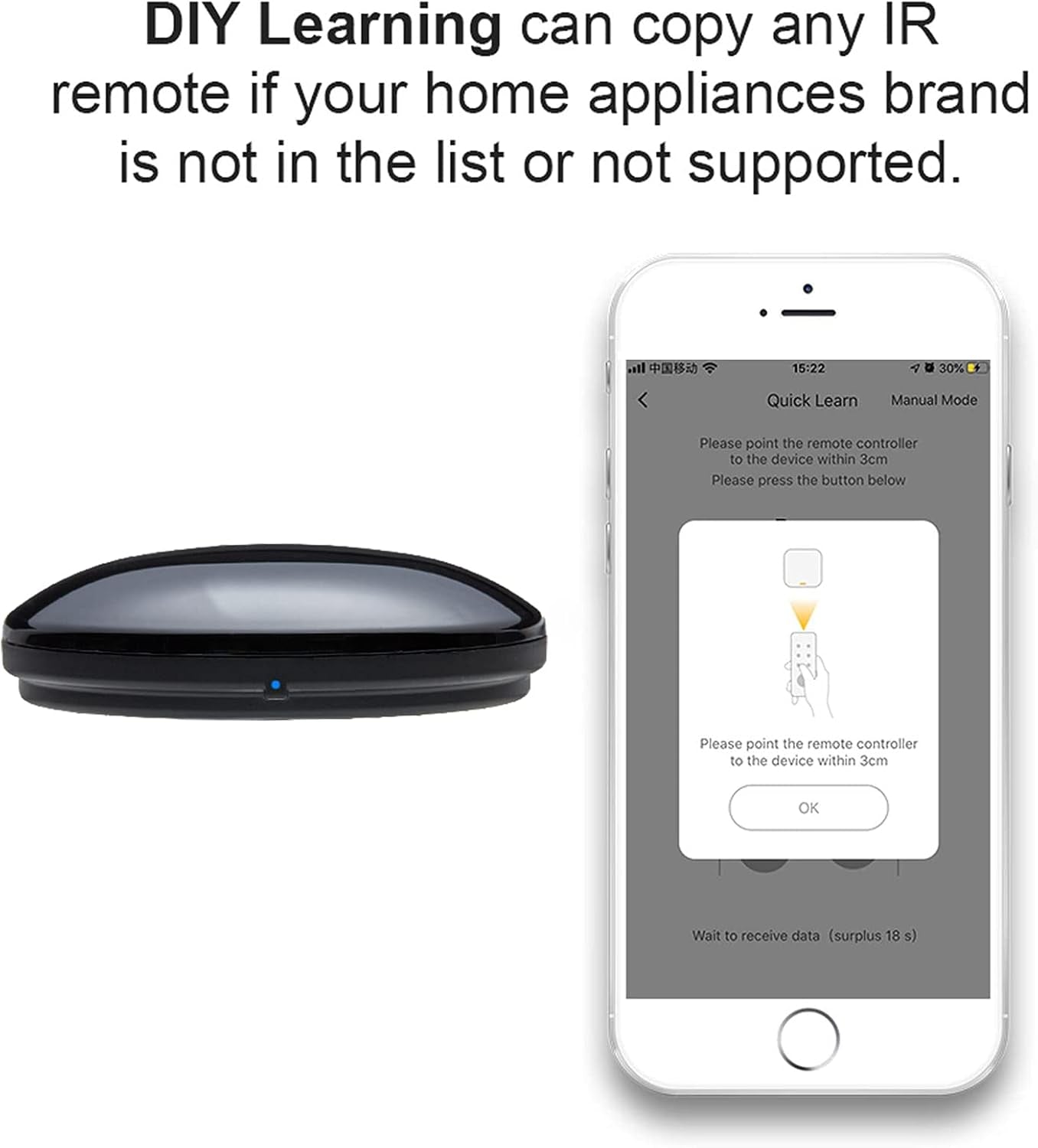 2 Pack Smart IR Remote Control,All in One Wifi IR Blaster Control, Universal Infrared Remote Control for TV DVD Air Conditioner STB Etc,Compatible with Alexa, Google Assistant No Hub