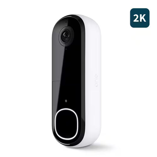 Video Doorbell 2K (2Nd Gen) Wired/Wireless Smart Video Doorbell Camera with Head-To-Toe View and Night Vision - White