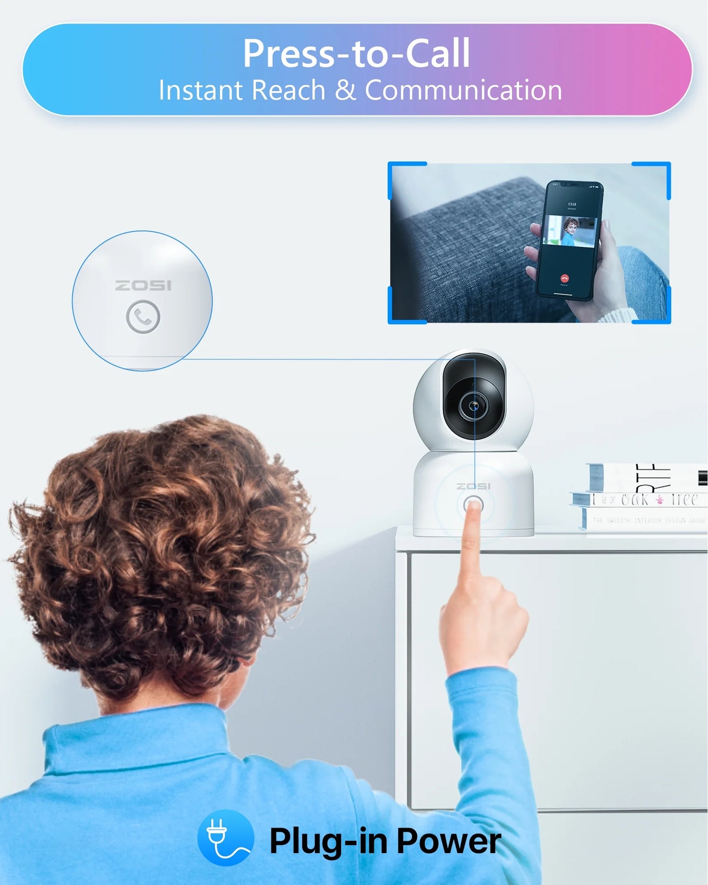 2K 5Ghz Wifi Security Camera, 4Pack Audio 360°View PTZ Camera with PIR Motion Sensor, Indoor/Outdoor IP Camera with Night Vision, Pet/Office/Baby Monitor