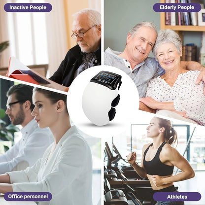 Knee Massager with Heat and Vibration, Cordless Smart Massager for Joint Support and Muscle Relaxation