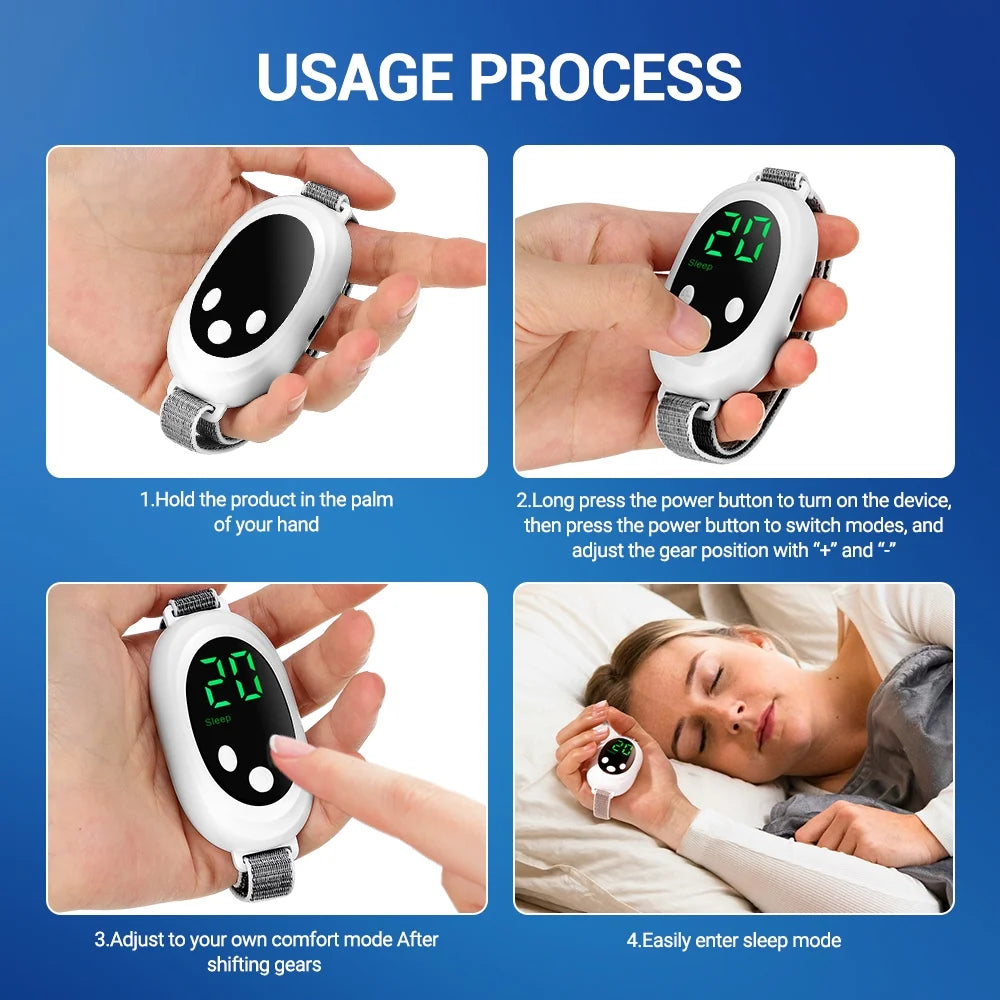 Handheld Sleep Aid Relaxation Device,Sleep Aid Device,Sleep Instrument | Two Modes Compact Handheld Relaxation Tool,Ems Pulse Stimulation USB Charging Artifact Hypnosis Machine,White