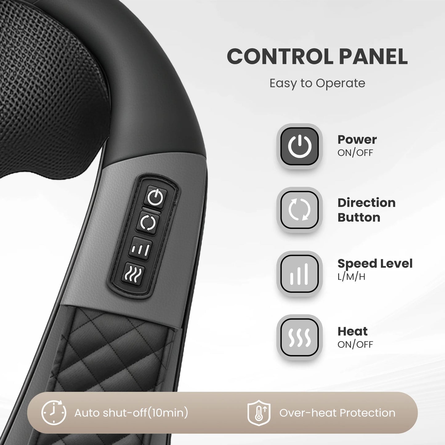 Cordless Neck Back Massager with Heat, 4D Shiatsu Shoulder Massager for Pain Relief, Gifts for Mom Dad