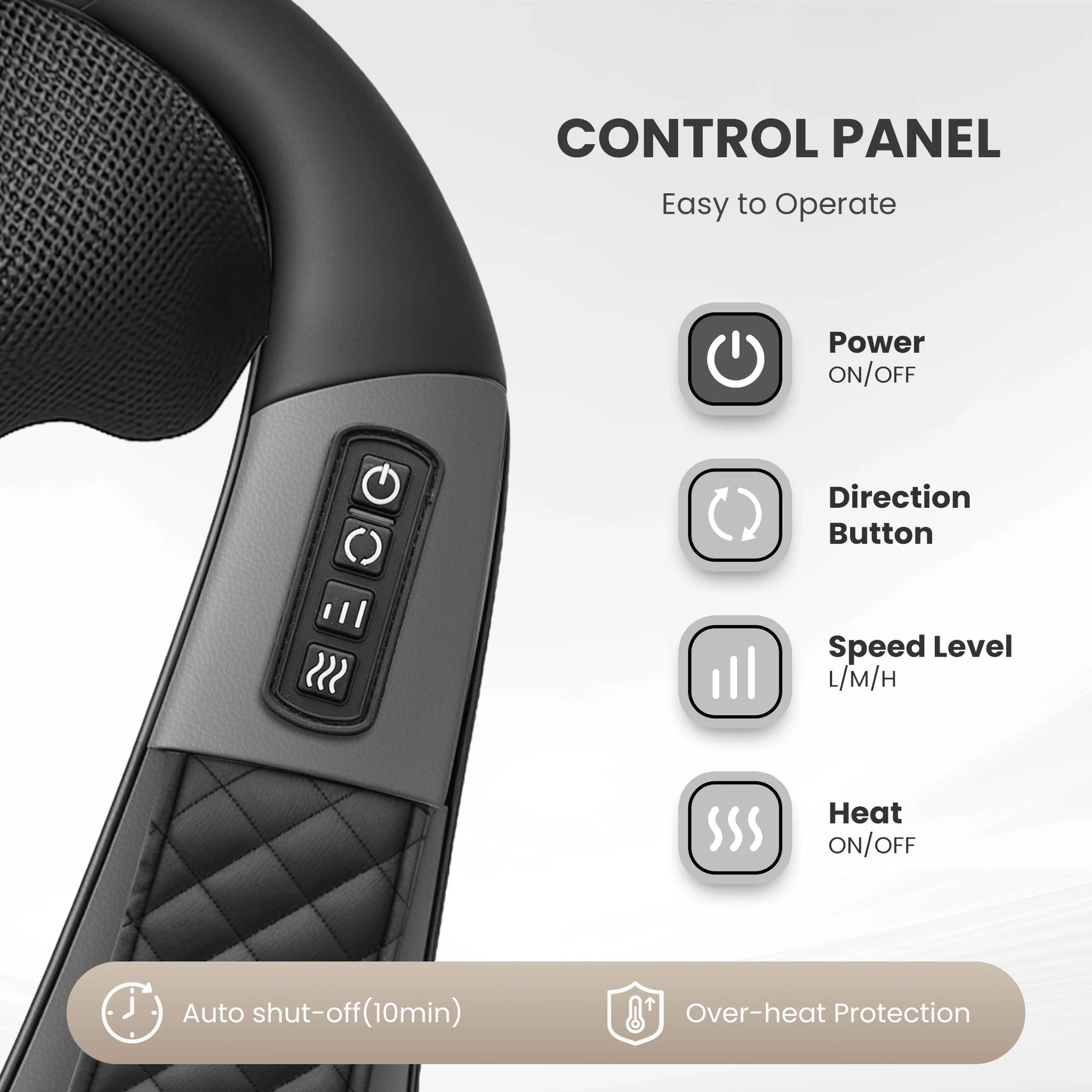 Cordless Neck Back Massager with Heat, 4D Shiatsu Shoulder Massager for Pain Relief, Gifts for Mom Dad