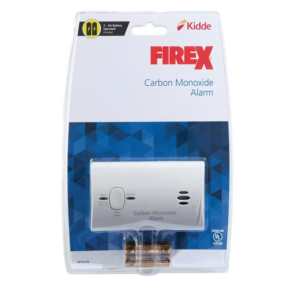 Firex Carbon Monoxide Detector, Battery Operated, CO Detector