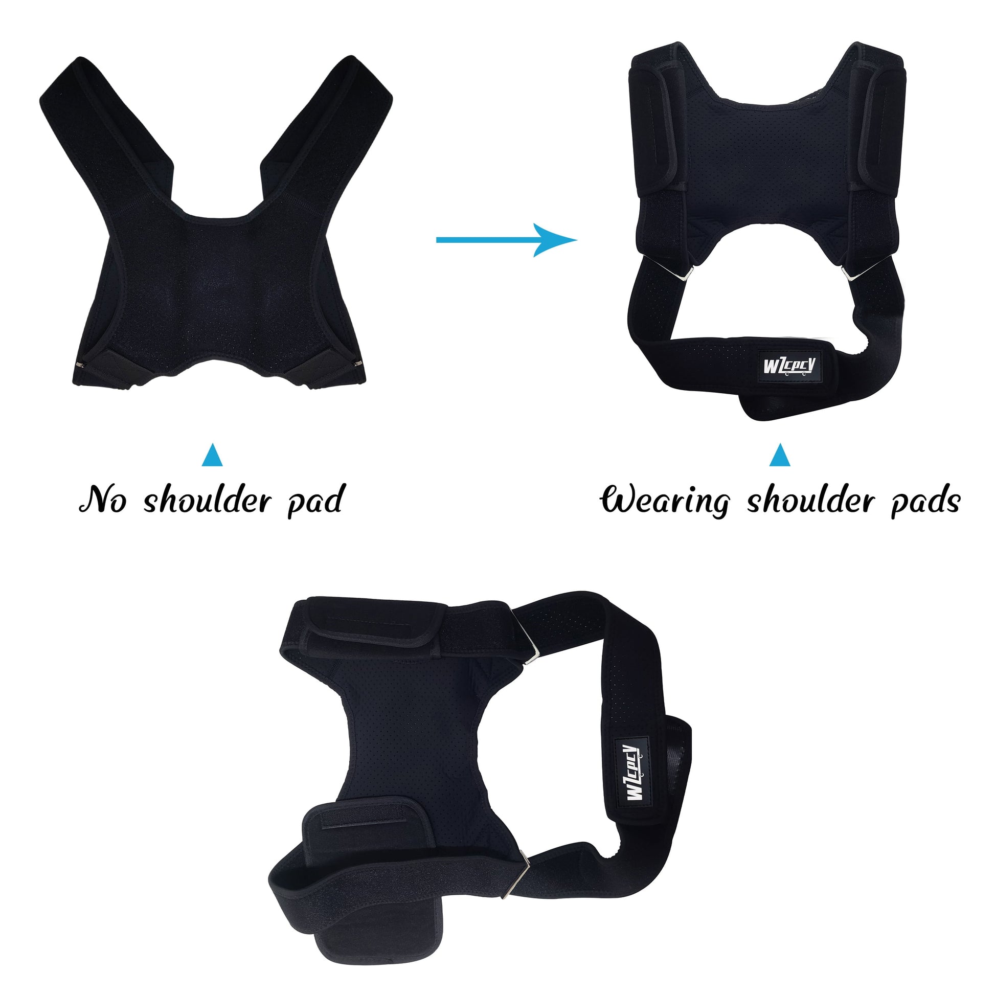 Posture Corrector Brace for Women Men,Back Brace for Posture for Women and Men with Adjustable Shoulder Braces and Cushion Pads,Corrects Hunching&Bad Posture&Shoulder Neck Pain