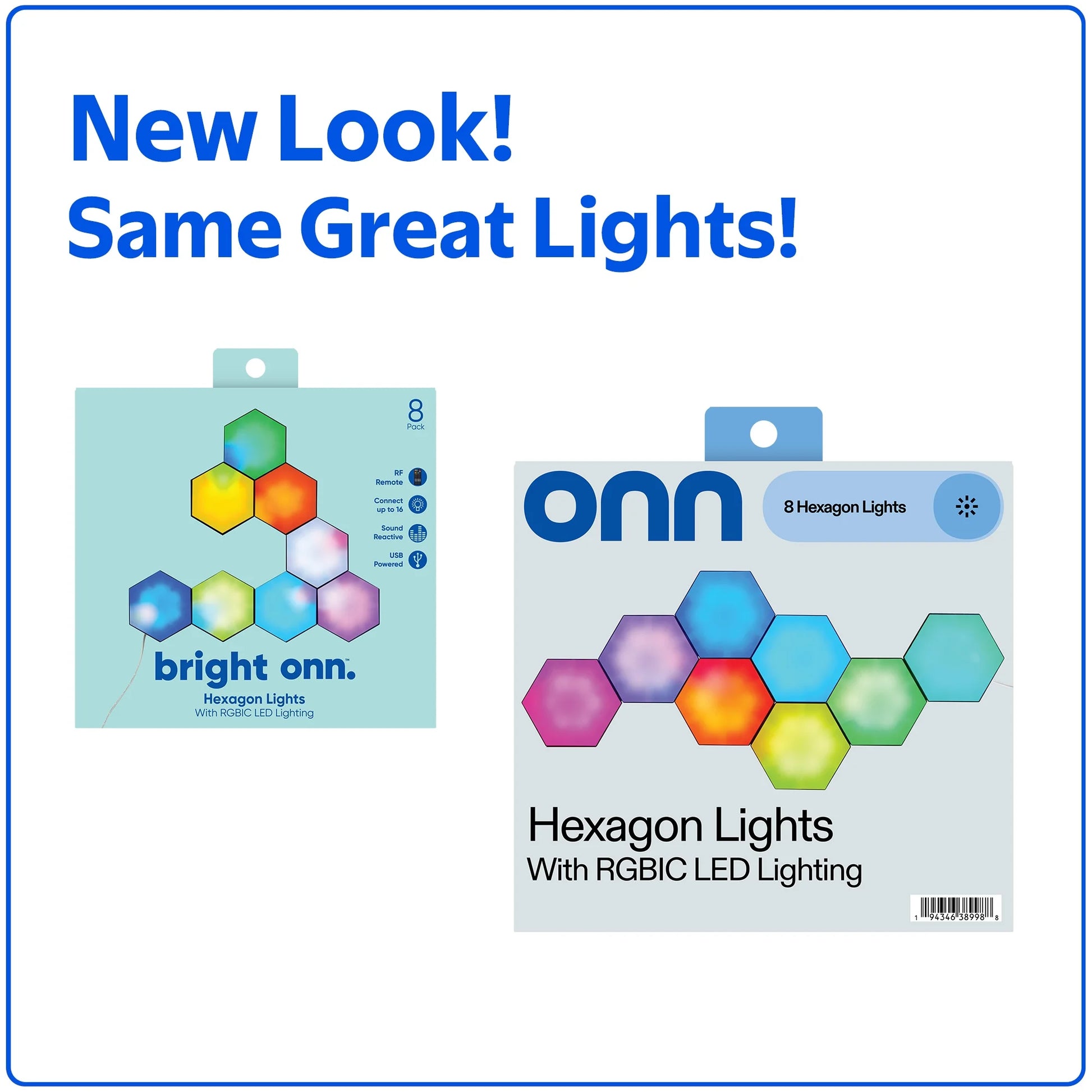 RGBIC Hexagon Lights 8 Count