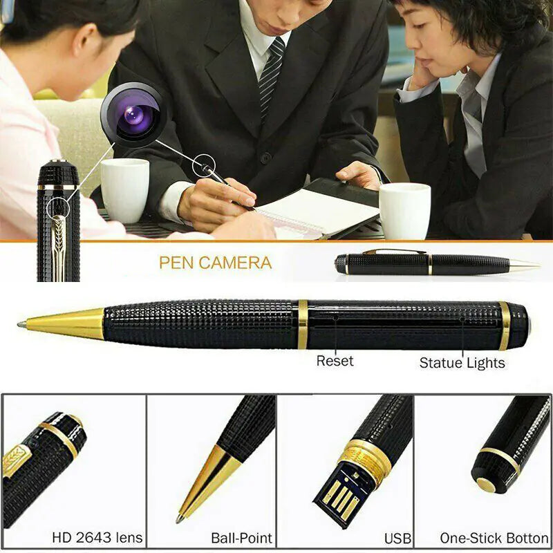 1080P HD Pocket Pen Camera Hidden Cam Mini Body Video Recorder DVR Security USB - NexaHome