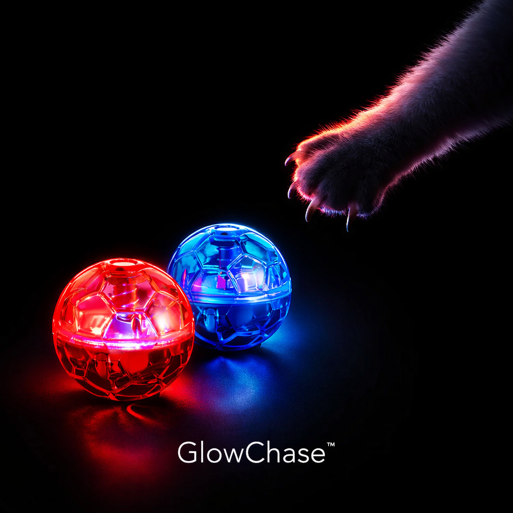 GlowChase™ 2-Pack Motion-Activated LED Cat Balls – Flashing Interactive Toys for Indoor Cats, Night Play & Agility Exercise (Small Dog Compatible)