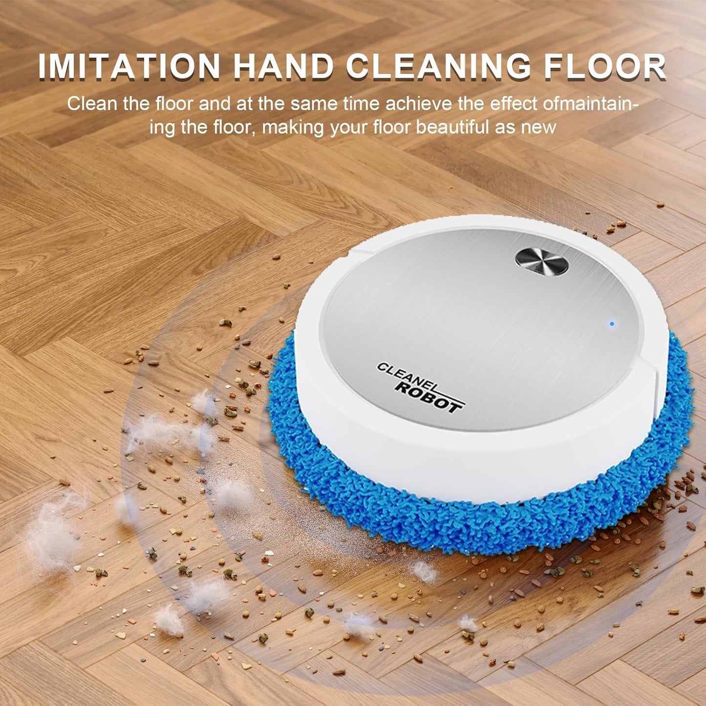 Robot Vacuum and Mop Combo, 2 in 1 Strong Suction Vacuum Robot mop Advanced Obstacle Avoidance, Aspiradora Robot Slim Design, Ideal for Pet Hair Hard Floor and Daily Cleaning（Black）