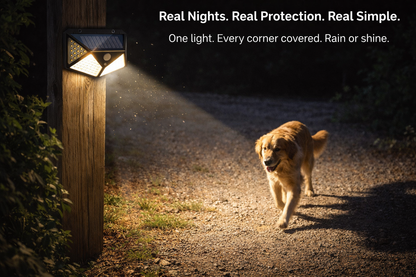 LuminaGuard 100-LED Ultra-Wide Solar Motion Sensor Light – IP65 Waterproof Outdoor Security Lighting for Gardens & Pathways