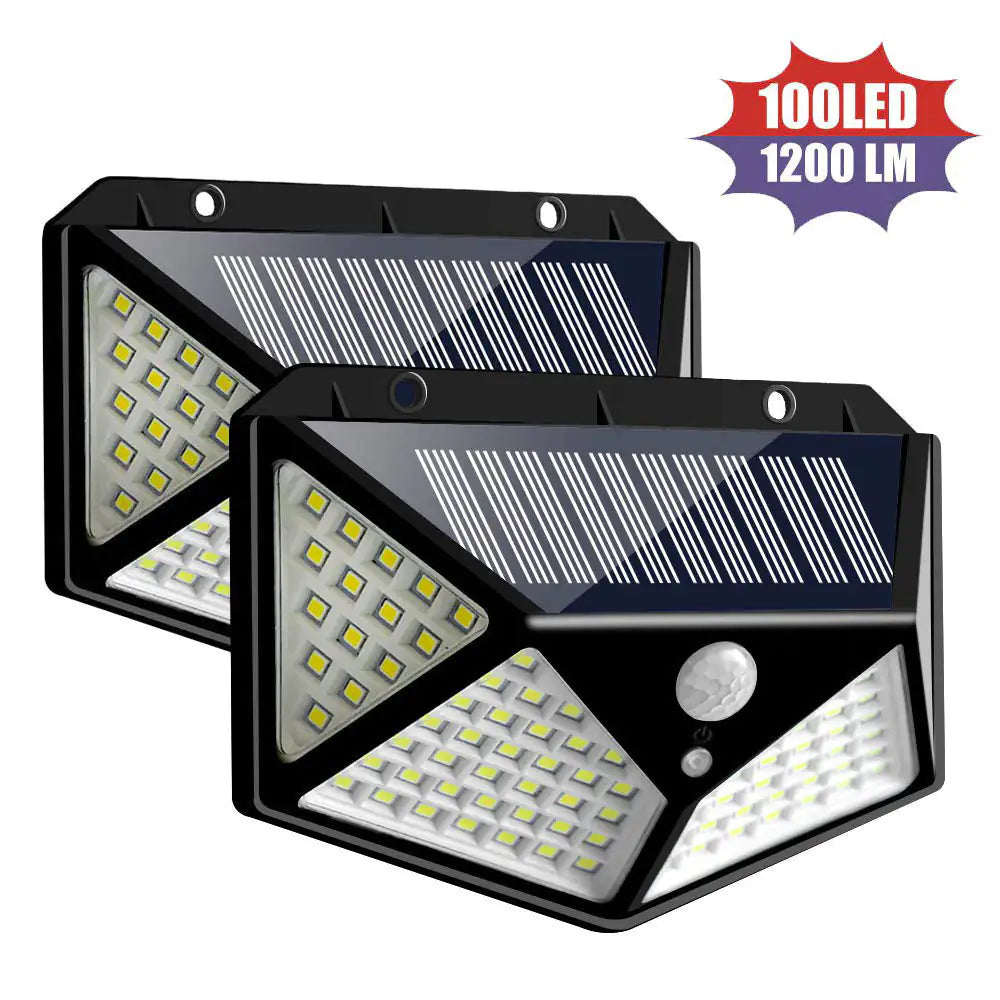 LuminaGuard 100-LED Ultra-Wide Solar Motion Sensor Light – IP65 Waterproof Outdoor Security Lighting for Gardens & Pathways - NexaHome