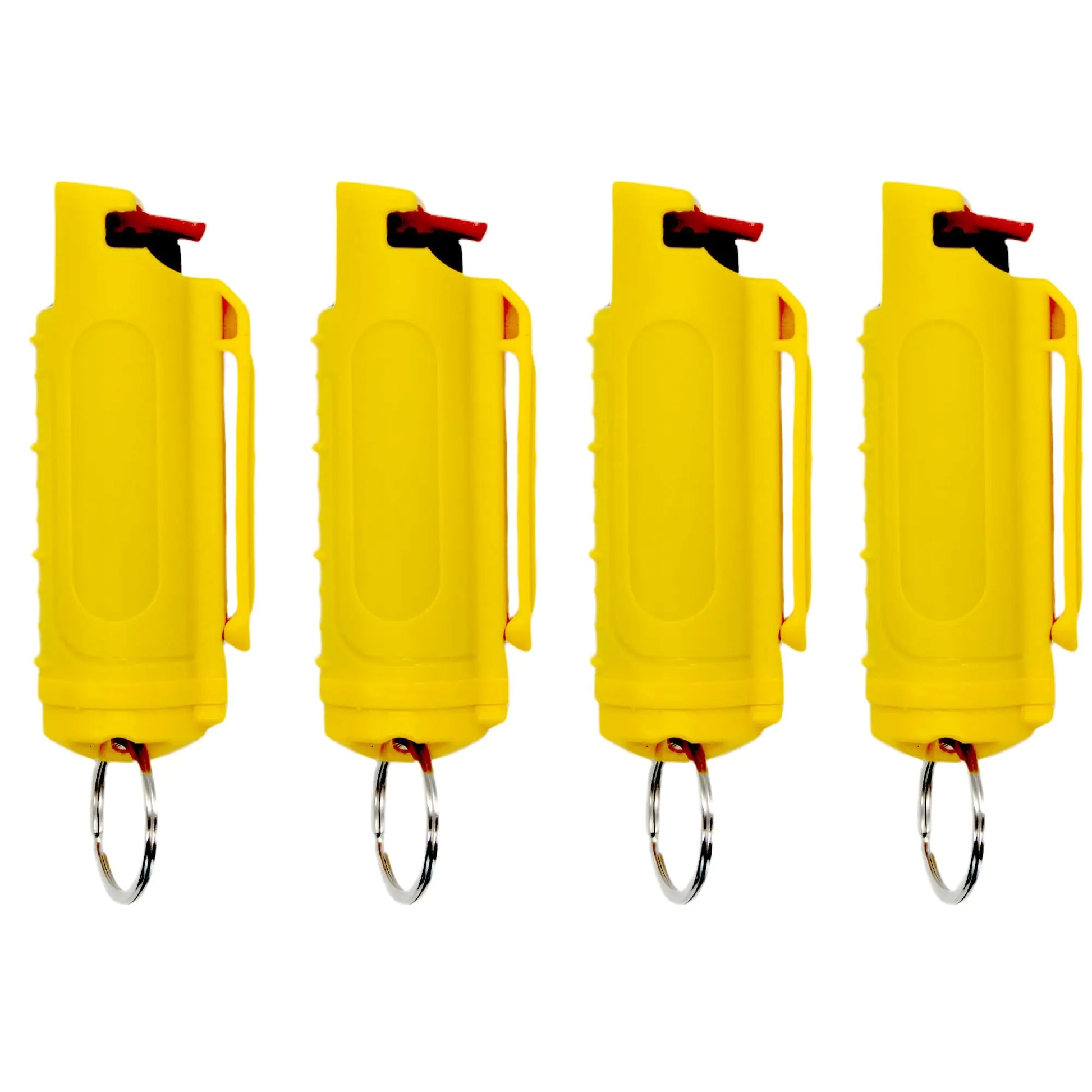 Guardian Shield 4-Pack Tactical Pepper Spray Keychain – Police Strength OC Spray with 10ft Range & Rapid-Release Flip Top - NexaHome