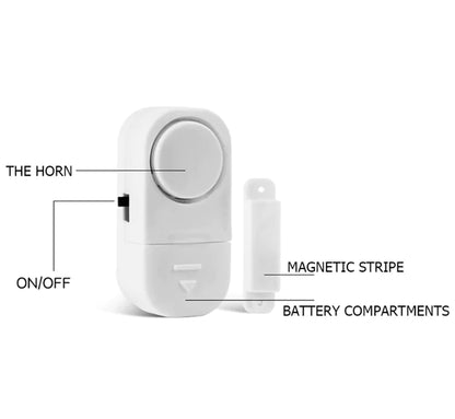 SecureGuard 6-Pack Wireless Door & Window Alarm Sensors – 95dB Magnetic Security System for Home & Child Safety - NexaHome