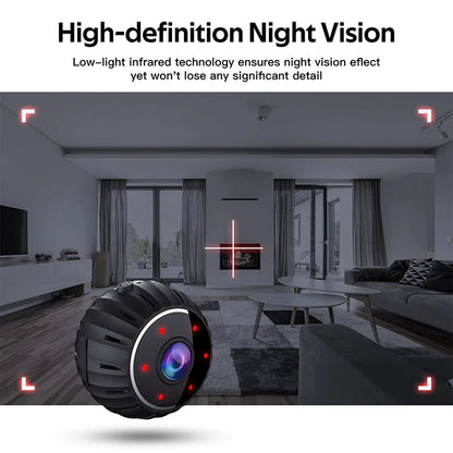 GuardianEye Mini Magnetic WiFi Nanny Cam – 1080P HD Wireless Security Camera with Night Vision & Motion Alerts - NexaHome