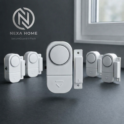 SecureGuard 6-Pack Wireless Door Window Alarm Sensors – 95dB Magnetic Security System for Home & Child Safety