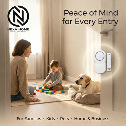 SecureGuard 6-Pack Wireless Door Window Alarm Sensors – 95dB Magnetic Security System for Home & Child Safety