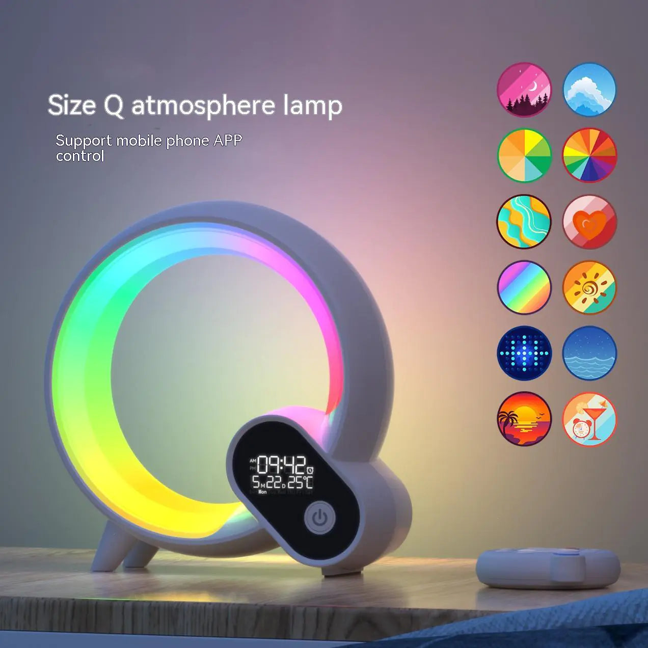 Sunrise Alarm Clock with White Noise & RGB Smart Light